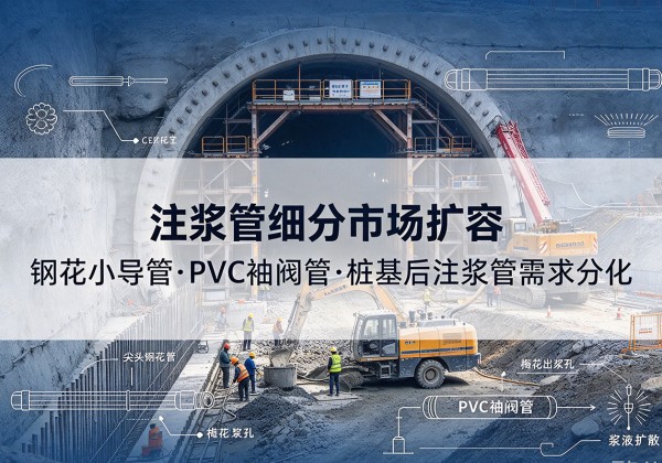 景东注浆管细分市场扩容，隧道钢花小导管、PVC 袖阀管、桩基后注浆管需求分化